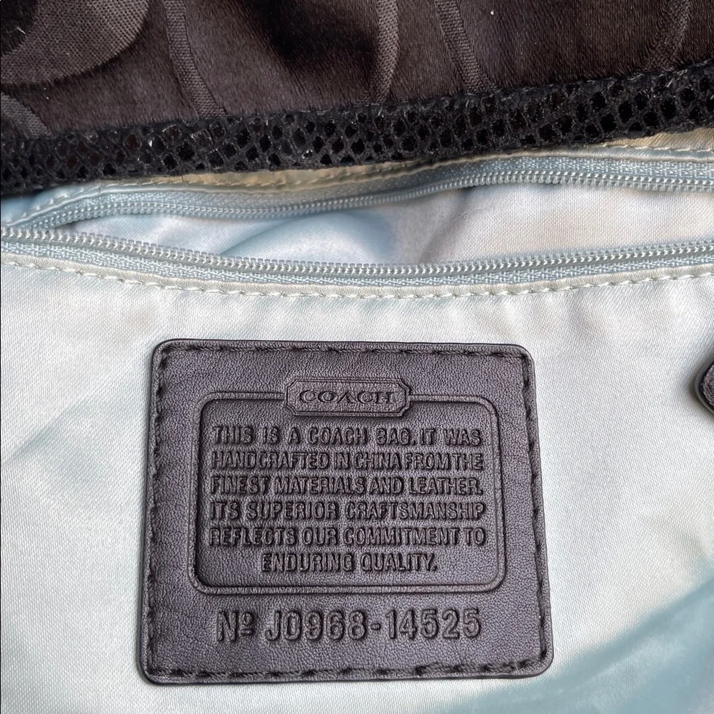 Coach Sateen Peyton trim Bag